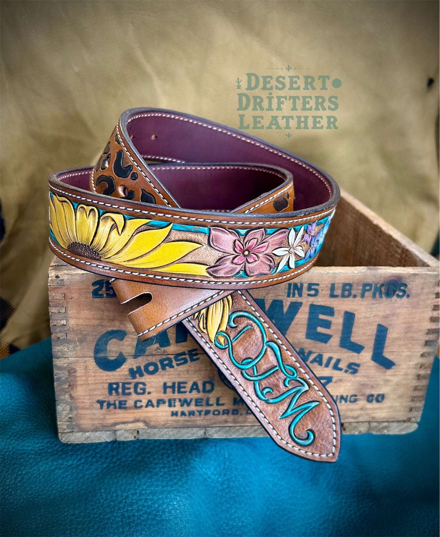 Custom Leopard Belt
