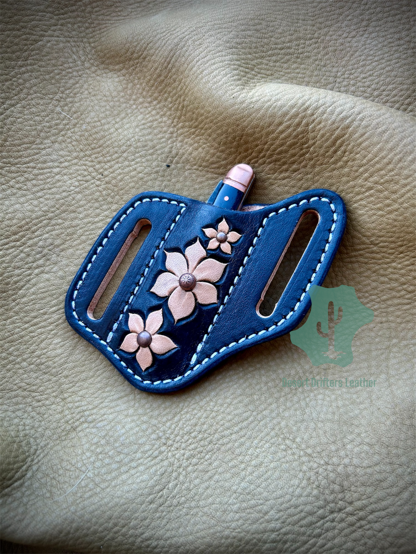 Black/Copper Toothpick Knife & Belt Sheath