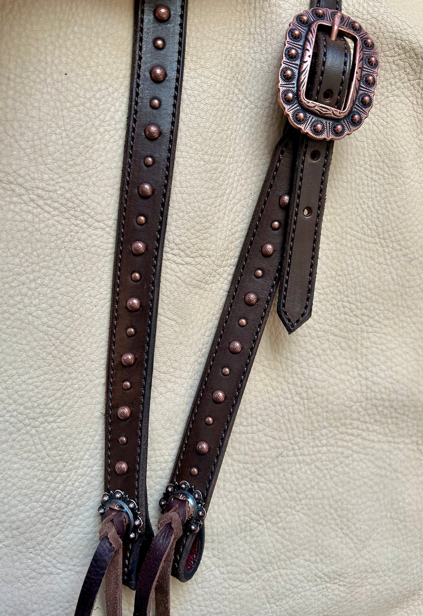 Split-Ear Copper Spot Headstall