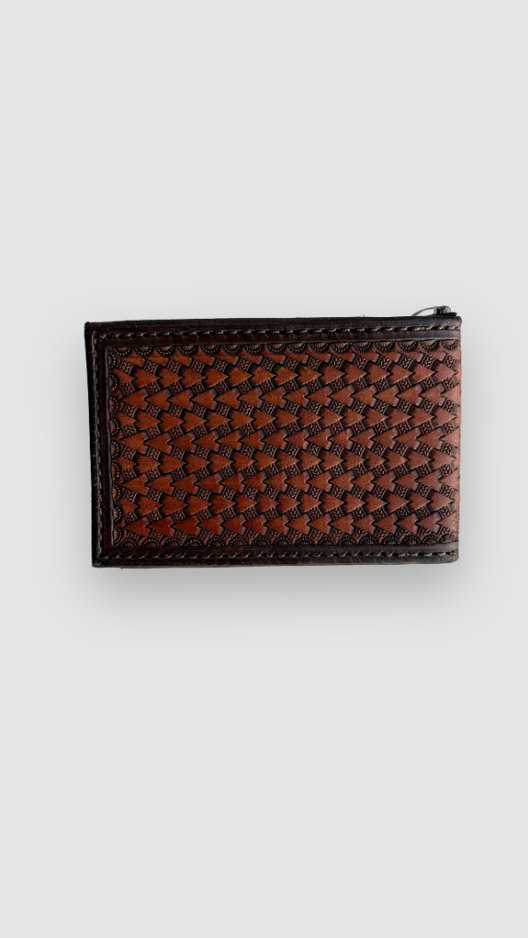 Basket Stamp Money-Clip Bifold Wallet