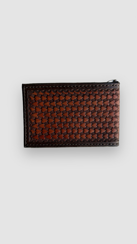 Basket Stamp Money-Clip Bifold Wallet