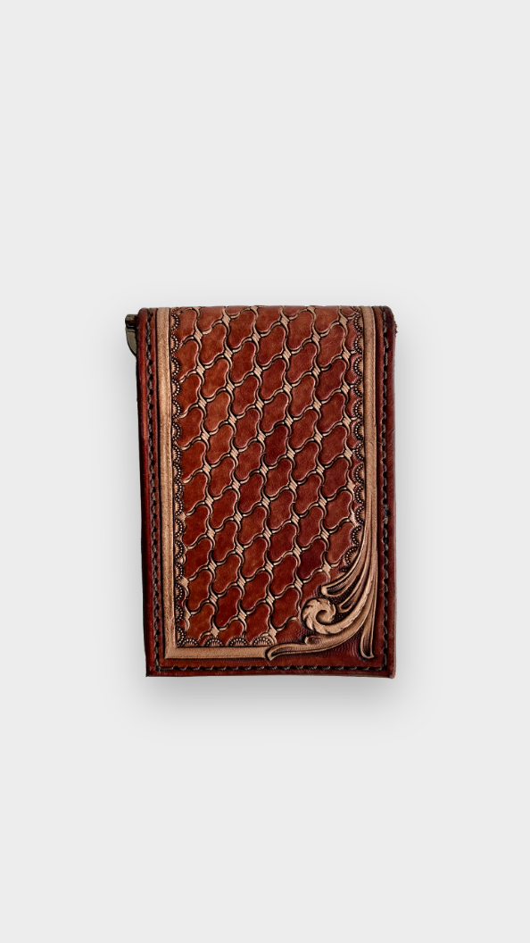 "Whiskey n Wire" Bifold Money-clip Wallet